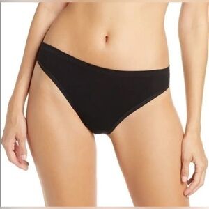 Commando Black Minimalist Thong Panties Underwear Size Small/Medium